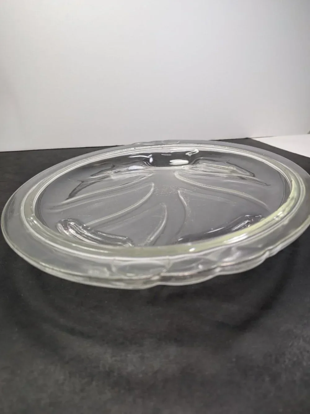Vintage Pyrex 815 Clear Glass Tree of Life Meat Platter 14.5